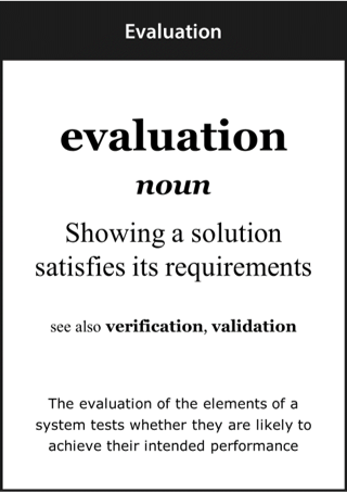 Image of Evaluation card