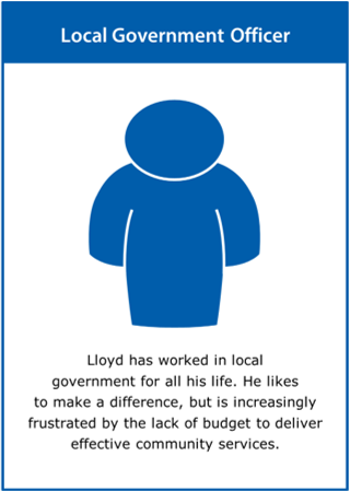 Image of the ‘local government officer’ stakeholder card