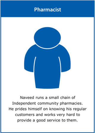 Image of the ‘pharmacist’ stakeholder card