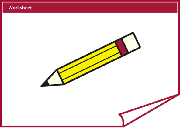 Icon for the worksheets section