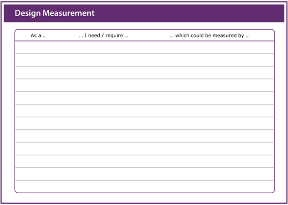 Image of the design measurement worksheet